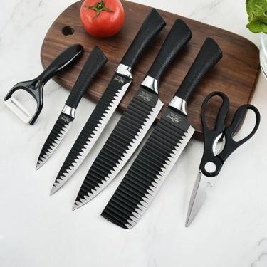 Imagem de Conjunto De Facas Para Churrasco Lorben Inox Antiaderente 8 Peças