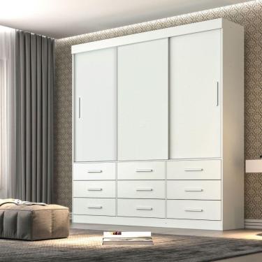 Imagem de Guarda Roupa 3 Portas 9 Gavetas New Star Sallêto Móveis