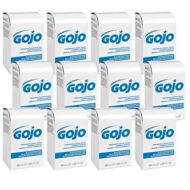 Imagem de GOJO Loção Premium Sabonete, Fragrância Cachoeira, 800 ml Refil de Sabonete para Mãos Série 800 Dispensador de Sabão Saco na Caixa (pacote com 12) - 9106-12