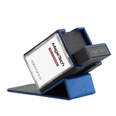 Imagem de Mage Tech Adventurer [Champion] Solução de 60 cartas - Suporte para avatar + caixa de dados de bolso com rastreador de vida - resistente, expansível - padrão MTG/LOR/PTCG - preto/azul