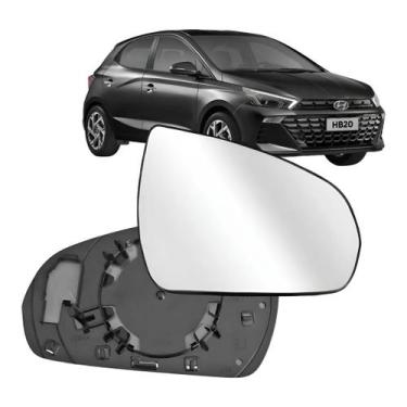 Imagem de Subconjunto Lente e Base Retrovisor Hb20 2023 2024 2025 2026 Convexo -