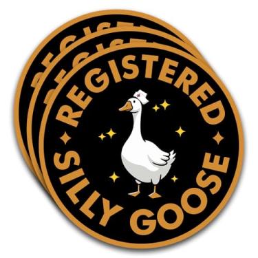 Imagem de Adesivo de ganso silly registrado, adesivo de ansiedade de saúde mental, adesivos de presente de enfermeira sarcástica, 7,6 cm