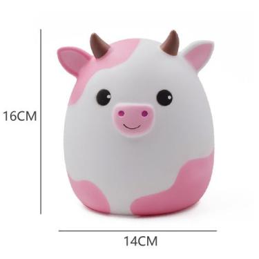 Imagem de Carrinho fofo resistente a quedas de vacas em PVC Coin Bank para crian