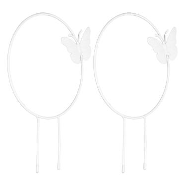 Imagem de Phefop Treliça de Escalada de Jardim Borboleta, Treliça de Planta de Ferro, Suporte de Metal Resistente para Trepadeiras e Rosas, Ideal para Jardinagem e Decoração Ao Ar Livre (Redondo)