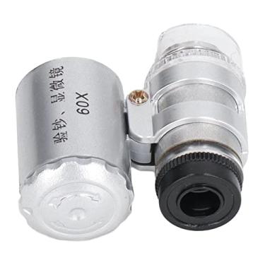 Imagem de KIMISS Lupa de Bolso 60X Com Foco Ajustável e Luz LED - Ideal para Joias, Moedas, Tecidos e Muito Mais
