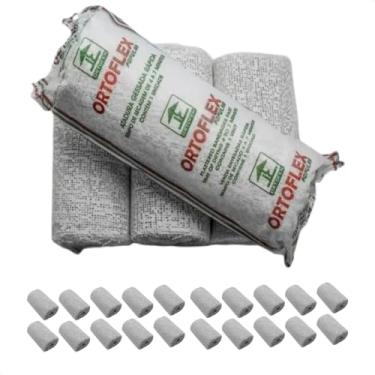 Imagem de Kit com 20 - Atadura Gessada Rapida 20cmX3m Ortopédico Envio