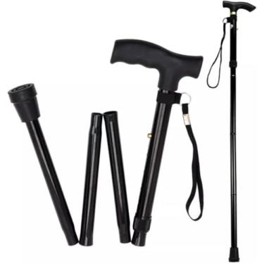Imagem de Bengala de Alumínio Dobrável, Altura Regulável, para Idosos e Adultos