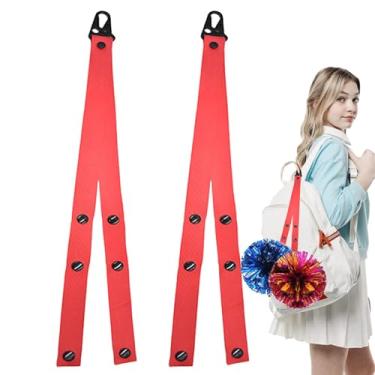 Imagem de Shakven Suporte para líderes de torcida, cordão para líderes de torcida | 2X mochila Cheer Pom Lanyard Cheerleading Strap - Fechamento de fivela de equipamento de armazenamento de