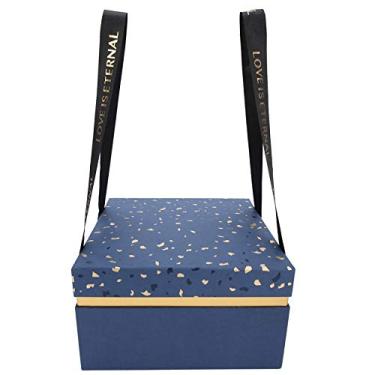 Imagem de Caixa de presente jóias doces perfume premium elegante caixa de recipiente de armazenamento para natal aniversário casamento dia dos namorados festa favor 3 cores material de papel (Azul [caixa de presente individual])