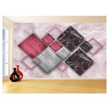 Imagem de Papel De Parede 3D Estilo Marmore Cores Formas 3,5M Mbr40 - Você Decor
