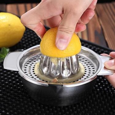 Imagem de Espremedor de suco de limão e laranja de aço inoxidável 304 para casa pequeno espremedor manual portátil utensílio de cozinha