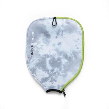 Imagem de Pickleskins Capa de remo de neoprene Dill-Fender, protege a raquete Pickleball, 3 designs (cinza tie dye)