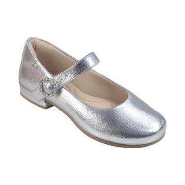 Imagem de Sapatilha Infantil Pampili Lana Sapato Prata Festa 678.047-Feminino