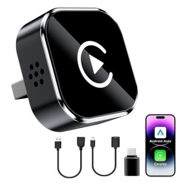 Imagem de Adaptador sem fio e Android Auto Necomi 2025 Upgrade Dongle estável rápido Plug Play para iOS 10 11 Carros 2017 com integrado