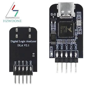 Imagem de Analisador Lógico Tipo-C 24MHz 8 Canais Ferramenta De Depuração FPGA A