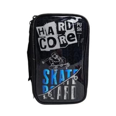 Imagem de Estojo Escolar Box Skate Menino Grande Reforçado Organizado