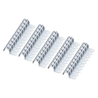 Imagem de HARFINGTON Braçadeira de conduíte de 10 peças, correia EMT de um orifício, braçadeira de tubo em U, diâmetro de tubo de 22 mm de 7/8 polegadas, diâmetro de furo de 6 mm 1/4 polegada, suporte em forma