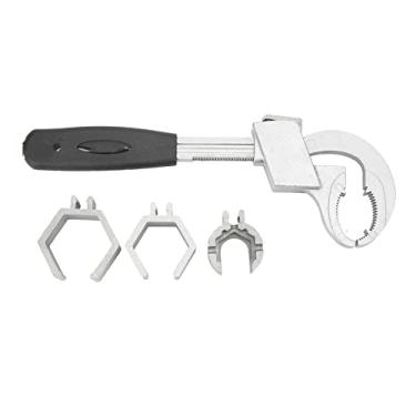 Imagem de YWBL-WH Chave de Pia Ajustável, Design de Dente, Abertura Grande, Ferramenta de Chave Multifuncional para Banheiro Doméstico, Torneira de Cozinha e Reparo de Encanamento, Adequada para Bacias de