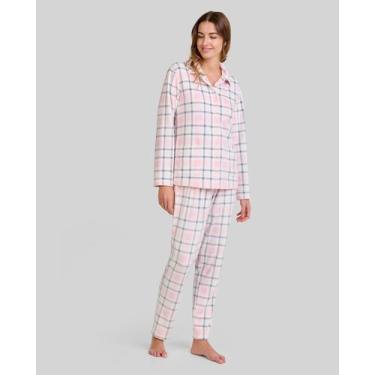 Imagem de Pijama Micropolar Xadrez - Lohe, Rosa, GG