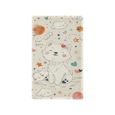 Imagem de Wassud Placa decorativa de interruptor de luz de cachorro fofo para tomada de parede para tomadas elétricas em branco 11 x 6 cm