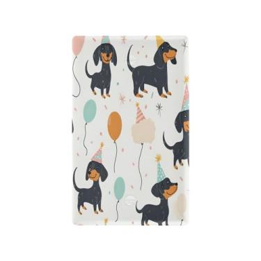 Imagem de Wassud Cute Dachshund Dogs Light Switch Cover Plate Decorative Outlet Covers Placa de parede para tomadas elétricas em branco 4,53 x 2,76 polegadas