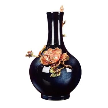 Imagem de Vasos decorativos de cerâmica esmaltada, ornamentos de hall de entrada de sala de estar