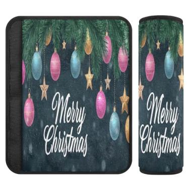 Imagem de Burbuja Almofadas de cobertura de cinto de segurança de carro bolas de pinho macio conforto protetor de cinto de segurança de carro para alça de ombro de assento, 1 par médio