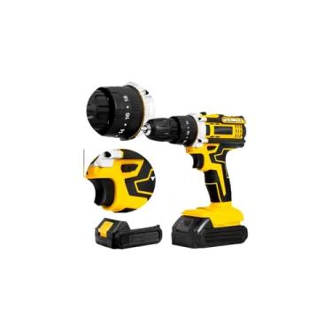 Imagem de Parafusadeira e Furadeira a Bateria 12V, 1500mAh, Mandril 3/8", 25 Níveis de Velocidade, LED Embutido, Bivolt, 19x19x5cm