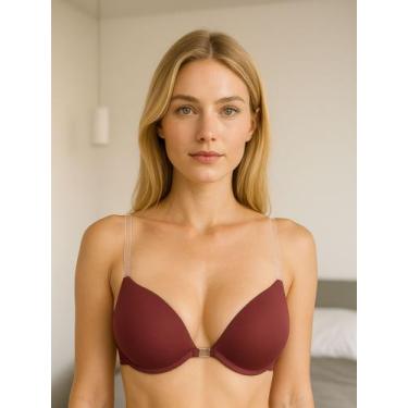 Imagem de Sutiã com Bojo Costa Nua Frente Única - c4 SILICONE, Vinho, P