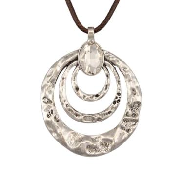 Imagem de Jeniiahua Colar Bong para mulheres, boêmio, gargantilha longa, feita à mão, de couro preto, estilo hippie, joia, Couro sintético, Sem Pedra Preciosa