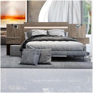 Imagem de Cabeceira Casal Extensível e Mesa Lateral Madeirada - MÓVEIS CARRARO