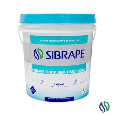 Imagem de Balde de cloro sanitizante trata bem 10kg sibrape para piscina