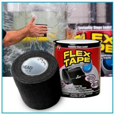 Imagem de Fita Adesiva Flex Tape Cola Tudo Multi Aplicação 150x10 cm Reparos Bla