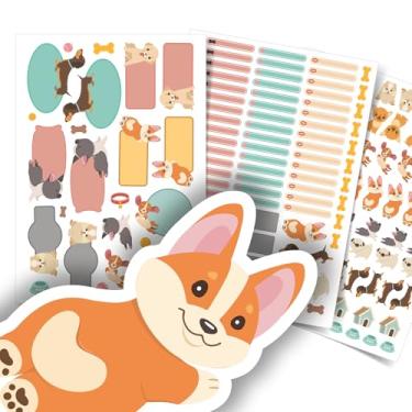 Imagem de Etiqueta Escolar Menina com TAG + Caneta (Cachorrinhos, Kit de Etiquetas)