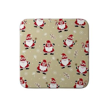 Imagem de Ladrilho Decorativo de Cerâmica Natalino com Estampa do Papai Noel