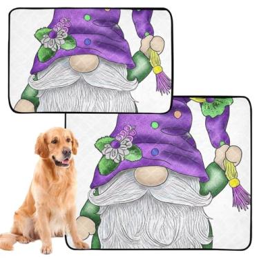 Imagem de TSENQUE Almofadas de xixi laváveis para animais de estimação, tapete de caixa de cachorro fofo, impermeável, fofo, roxo, desenho animado, almofada de xixi, reutilizável, absorvente, pequeno x pacote