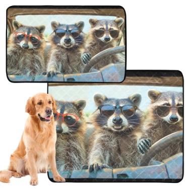 Imagem de TSENQUE Almofadas de xixi para cães, lavável, à prova d'água, para gaiola, guaxinins engraçados, para dirigir animais de estimação, gatos, almofada reutilizável e absorvente, almofadas de penico para