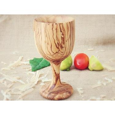 Imagem de Rolhas de garrafa de vinho de madeira de oliveira, copo de vinho, suporte de garrafa de contrapeso (marrom, copo de vinho)