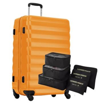 Imagem de Sestini - Mala Super Grande em Polipropileno 32kg p Despachar c/Kit Organizador 6 peças (Neo Amarelo)