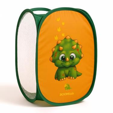 Imagem de Cesto Organizador Multiuso Porta Treco Brinquedos Roupas Infantil Dobrável (Dinossauro)