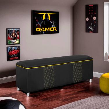 Imagem de Baú Organizador Fighter Para Quarto Gamer 140cm Corino