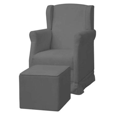 Imagem de Poltrona De Amamentação Com Balanço e Puff Doçura Bouclê