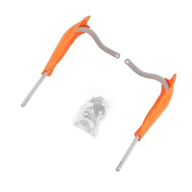 Imagem de Generic Protetores de Mão Universais para Motocicletas Proteção Superior Resistente a Impactos para Guidões Maiores que 14 Mm para Motos e Veículos Offroad (Laranja (alça de alumínio prateado))
