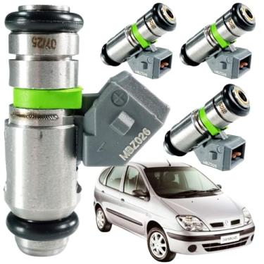 Imagem de Kit 4 Bico Injetor Scenic 1.6 16V Gasolina 1999 2000 2001 2002 2003 2004 2005-50152602, IWP026