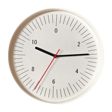 Imagem de Fenteer Relógio de parede redondo decorativo para escritório, sala de estar, quarto infantil, café, bar ou estilo fazenda, Cor