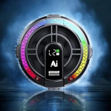 Imagem de GOTOTOP Cooler de Telefone Magnético Com Modo de 3 Velocidades, Radiador do Ventilador de Resfriamento por Telefone Semicondutor Com Efeito de Luz Colorida para Cartões de Gráficos para
