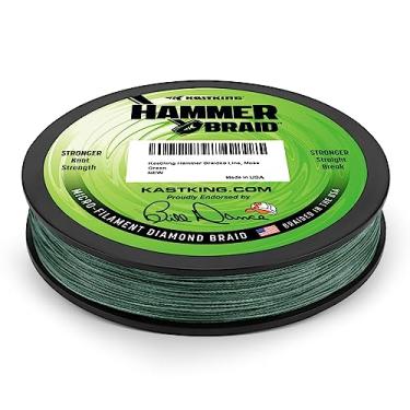 Imagem de KastKing Linha de pesca trançada martelo, verde musgo, 4 fios, 6,8 kg, 274 m
