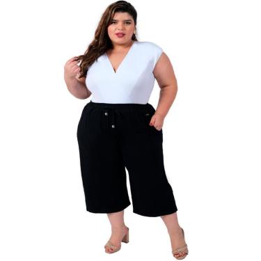 Imagem de Calça Pantacourt Feminina Plus Size Catwalk Viscolycra-Feminino