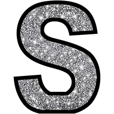 Imagem de XIHACTY Letras Sinais para decoração de casa, placa de acento de diamante esmagado de cristal para decoração de parede, letras maiúsculas personalizadas DIY pretas para decoração em bar, mesa, cômoda, festa de aniversário, casamento.(P)