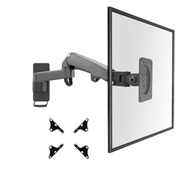 Imagem de F150 3-12KG Braço longo 43.2 cm-88.9 cm Monitor TV Wall Mount Screen Alumínio Gas Spring Air Pressure TV Suporte de parede (com adaptador)